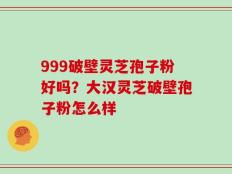999破壁灵芝孢子粉好吗？大汉灵芝破壁孢子粉怎么样