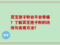 灵芝孢子粉会不会胃痛？了解灵芝孢子粉的功效与食用方法？