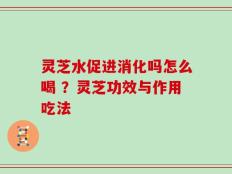 灵芝水促进消化吗怎么喝 ？灵芝功效与作用吃法