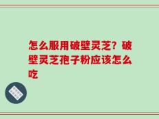 怎么服用破壁灵芝？破壁灵芝孢子粉应该怎么吃