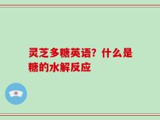 灵芝多糖英语？什么是糖的水解反应