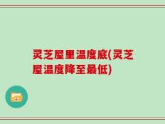 灵芝屋里温度底(灵芝屋温度降至最低)