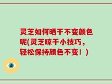 灵芝如何晒干不变颜色呢(灵芝晾干小技巧，轻松保持颜色不变！)