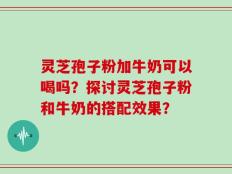 灵芝孢子粉加牛奶可以喝吗？探讨灵芝孢子粉和牛奶的搭配效果？