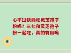 心率过快能吃灵芝孢子粉吗？三七和灵芝孢子粉一起吃，真的有用吗