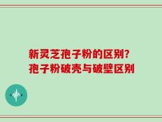 新灵芝孢子粉的区别？孢子粉破壳与破壁区别