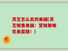 灵芝怎么卖到美国(灵芝销售美国：营销策略完美套路！)