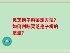 灵芝孢子粉鉴定方法？如何判断灵芝孢子粉的质量？