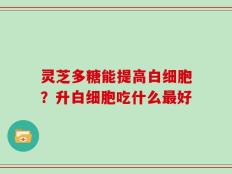 灵芝多糖能提高白细胞？升白细胞吃什么最好