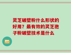 灵芝破壁粉什么形状的好用？最有效的灵芝孢子粉破壁技术是什么