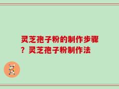 灵芝孢子粉的制作步骤？灵芝孢子粉制作法