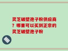灵芝破壁孢子粉供应商？哪里可以买到正宗的灵芝破壁孢子粉