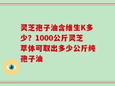 灵芝孢子油含维生K多少？1000公斤灵芝萃体可取出多少公斤纯孢子油