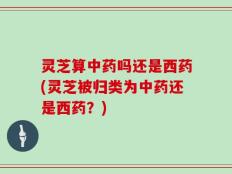 灵芝算中药吗还是西药(灵芝被归类为中药还是西药？)