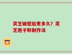 灵芝破壁后煮多久？灵芝孢子粉制作法