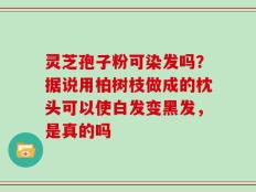 灵芝孢子粉可染发吗？据说用柏树枝做成的枕头可以使白发变黑发，是真的吗