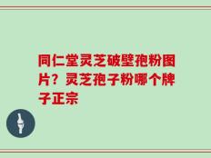 同仁堂灵芝破壁孢粉图片？灵芝孢子粉哪个牌子正宗