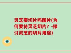 灵芝要切片吗图片(为何要将灵芝切片？-探讨灵芝的切片用途)
