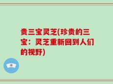 贵三宝灵芝(珍贵的三宝：灵芝重新回到人们的视野)