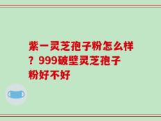 紫一灵芝孢子粉怎么样？999破壁灵芝孢子粉好不好