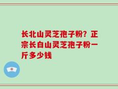 长北山灵芝孢子粉？正宗长白山灵芝孢子粉一斤多少钱