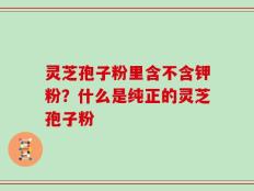 灵芝孢子粉里含不含钾粉？什么是纯正的灵芝孢子粉
