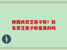 陕西肉灵芝孢子粉？敖东灵芝孢子粉是真的吗