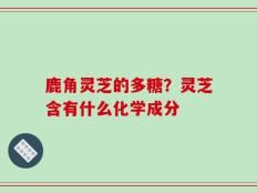 鹿角灵芝的多糖？灵芝含有什么化学成分