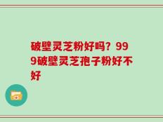 破壁灵芝粉好吗？999破壁灵芝孢子粉好不好
