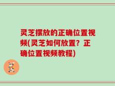 灵芝摆放的正确位置视频(灵芝如何放置？正确位置视频教程)