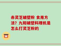 赤灵芝破壁粉 食用方法？九阳破壁料理机是怎么打灵芝粉的