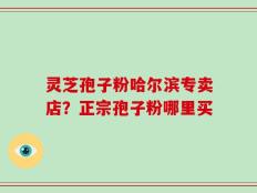 灵芝孢子粉哈尔滨专卖店？正宗孢子粉哪里买