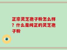 正宗灵芝孢子粉怎么样？什么是纯正的灵芝孢子粉