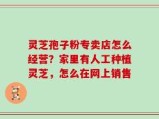 灵芝孢子粉专卖店怎么经营？家里有人工种植灵芝，怎么在网上销售