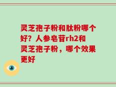 灵芝孢子粉和肽粉哪个好？人参皂苷rh2和灵芝孢子粉，哪个效果更好