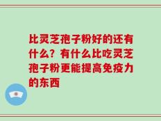 比灵芝孢子粉好的还有什么？有什么比吃灵芝孢子粉更能提高免疫力的东西