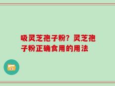 吸灵芝孢子粉？灵芝孢子粉正确食用的用法