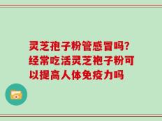 灵芝孢子粉管感冒吗？经常吃活灵芝袍子粉可以提高人体免疫力吗