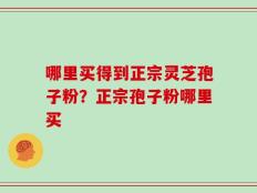 哪里买得到正宗灵芝孢子粉？正宗孢子粉哪里买