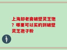 上海却老斋破壁灵芝饱？哪里可以买的到破壁灵芝孢子粉