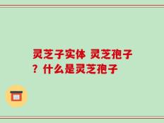 灵芝子实体 灵芝孢子？什么是灵芝孢子