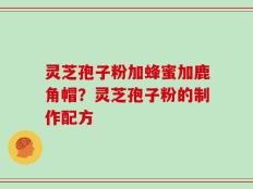 灵芝孢子粉加蜂蜜加鹿角帽？灵芝孢子粉的制作配方