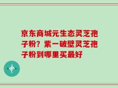京东商城元生态灵芝孢子粉？紫一破壁灵芝孢子粉到哪里买最好