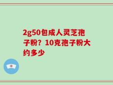 2g50包成人灵芝孢子粉？10克孢子粉大约多少