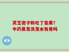 灵芝孢子粉吃了变黑？中药黑发洗发水有用吗