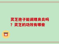 灵芝孢子能调理鼻炎吗？灵芝的功效有哪些
