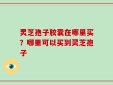 灵芝孢子胶囊在哪里买？哪里可以买到灵芝孢子