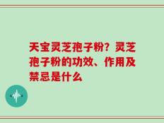 天宝灵芝孢子粉？灵芝孢子粉的功效、作用及禁忌是什么