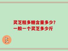 灵芝粗多糖含量多少？一般一个灵芝多少斤