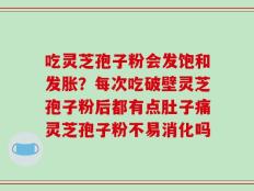 吃灵芝孢子粉会发饱和发胀？每次吃破壁灵芝孢子粉后都有点肚子痛灵芝孢子粉不易消化吗